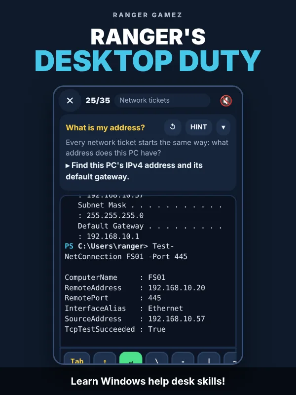 Ranger's Desktop Duty gameplay