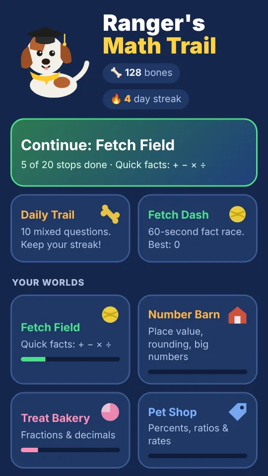 Ranger's Math Trail screenshot 1